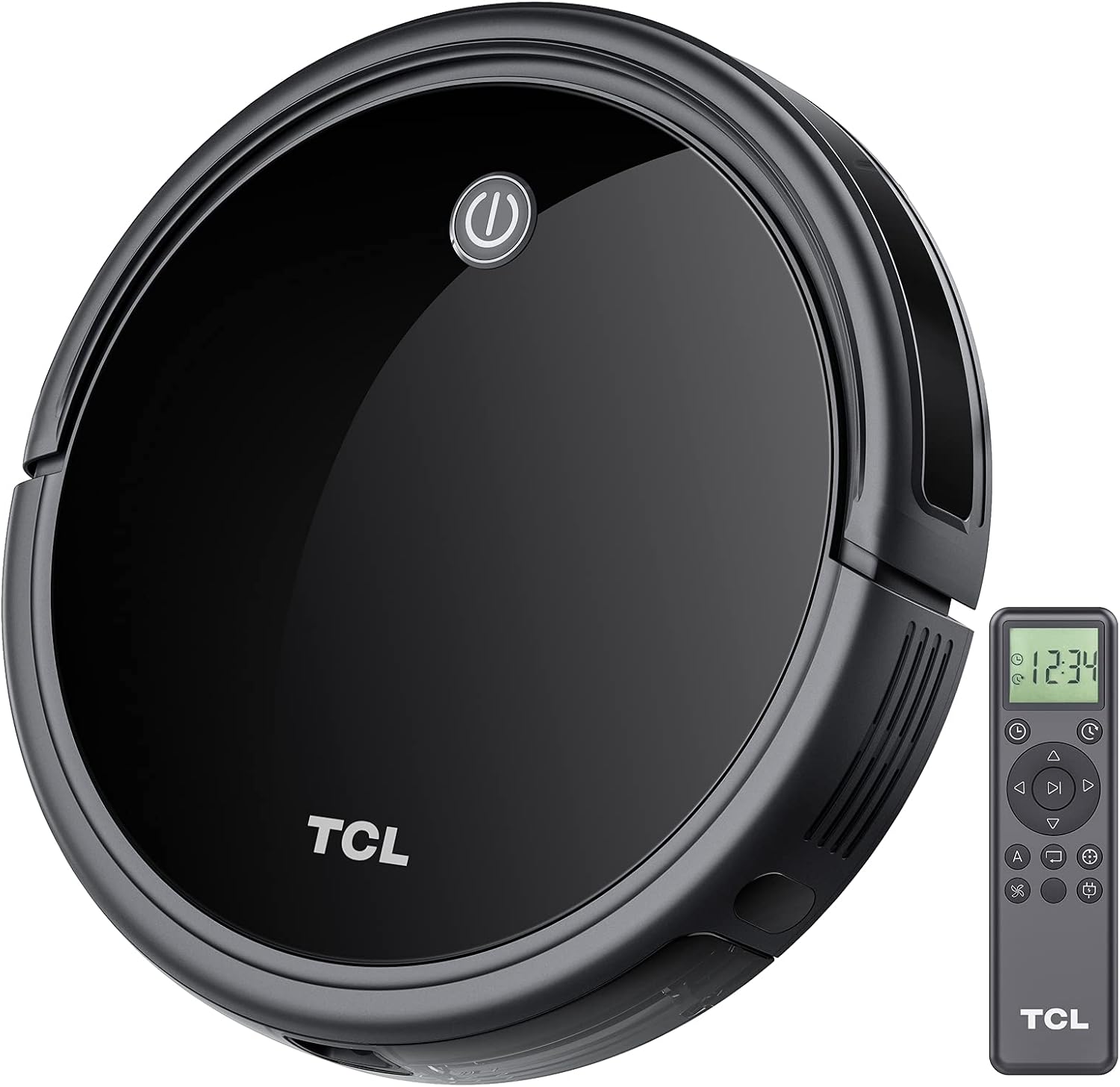 TCL Sweeva 1000 Robot Vacuum Cleaner Ultra Slim 2.76inch, Strong Suction 1500Pa, 120mins Runtime, Washable HEPA Filter, Good for Pet Hair, Hard Floor & Carpets