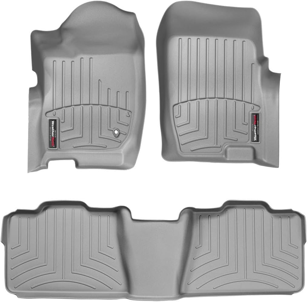 WeatherTech Custom Fit FloorLiners for Ford Explorer, Mountaineer, Explorer - 1st & 2nd Row (46043-1-2), Grey
