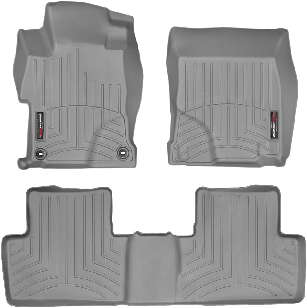 WeatherTech Custom Fit FloorLiners for Honda Civic, Civic Si, 1st & 2nd Row (466311-463732), Grey