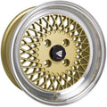 15x8 Enkei ENKEI92 (Gold w/ Machined Lip) Wheels/Rims 4x100 (465-580-4925GG)