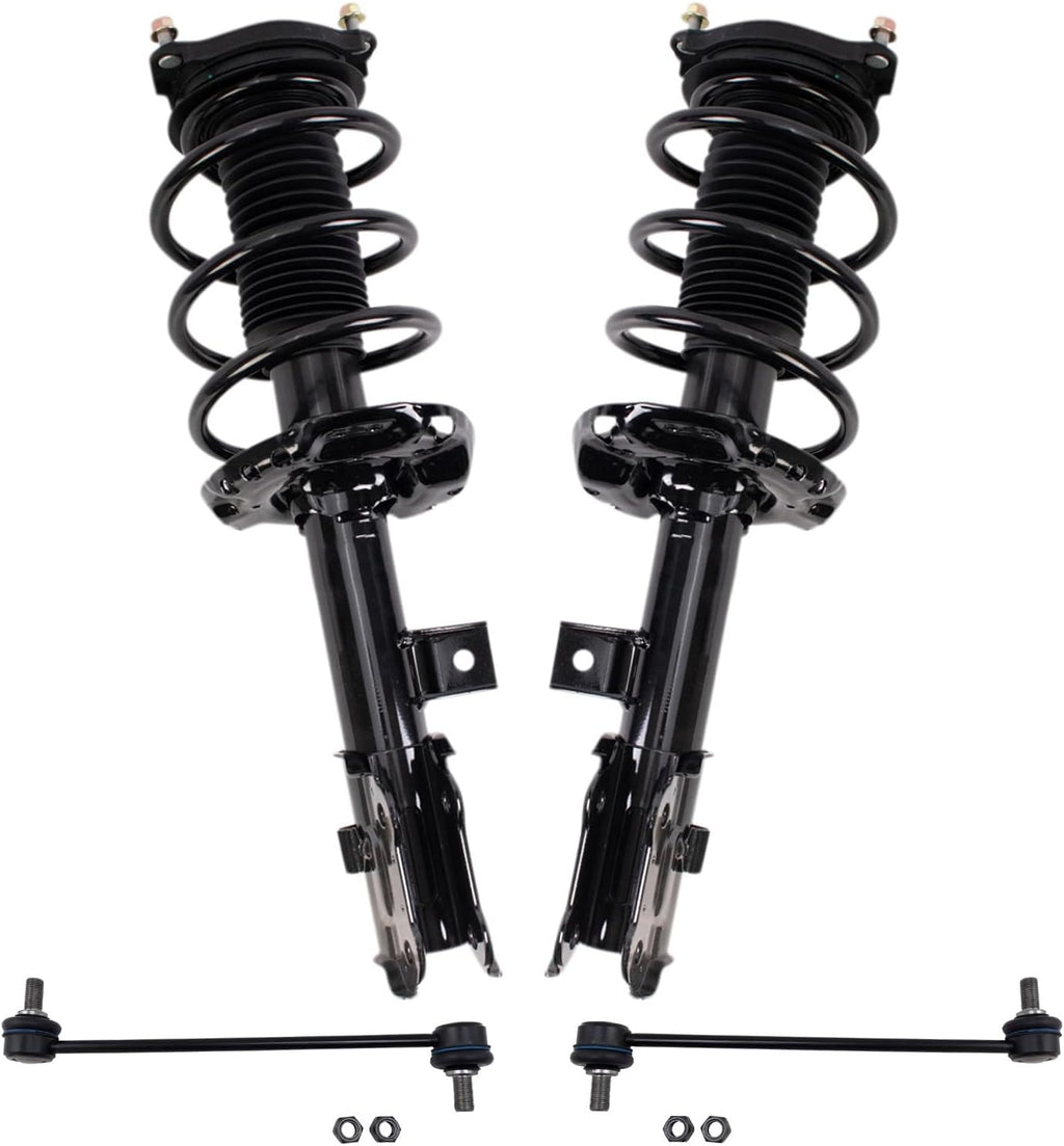TRQ Front Suspension Kit Complete Strut & Coil Spring Assembly Sway Bar Stabilizer Link Compatible with 2016-2018 Hyundai Tucson 2017-2021 Kia Sportage