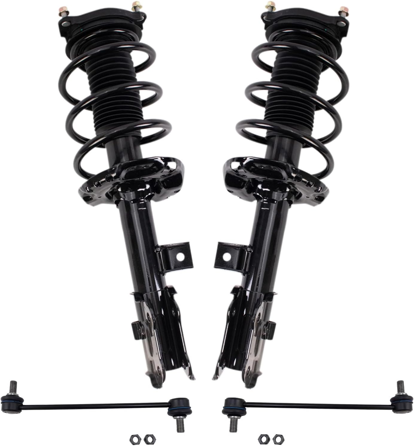 TRQ Front Suspension Kit Complete Strut & Coil Spring Assembly Sway Bar Stabilizer Link Compatible with 2016-2018 Hyundai Tucson 2017-2021 Kia Sportage