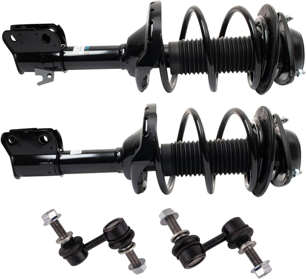 TRQ Front Suspension Kit Complete Strut & Coil Spring Assembly Sway Bar Stabilizer Link Compatible with 2013-2014 Subaru Legacy