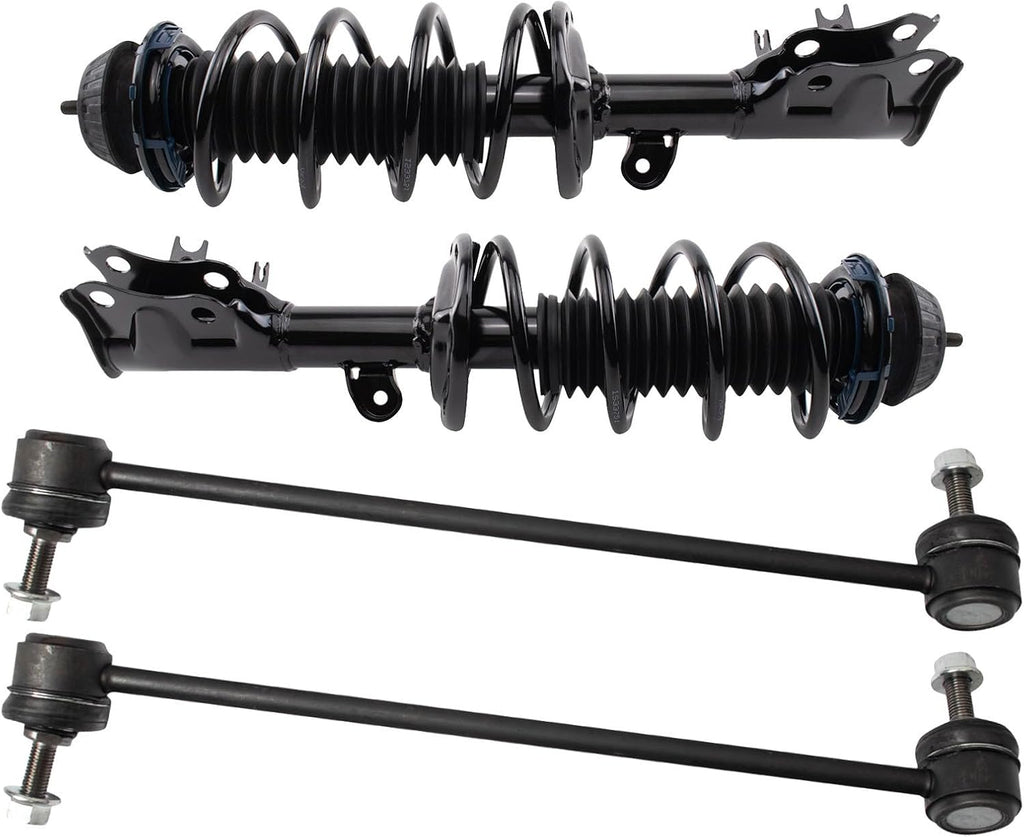 TRQ Front Suspension Kit Strut Coil Spring Assembly Sway Bar Link Compatible with 2016-2022 Honda HR-V