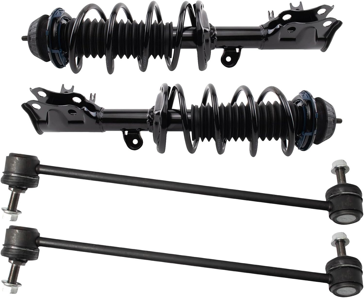 TRQ Front Suspension Kit Strut Coil Spring Assembly Sway Bar Link Compatible with 2016-2022 Honda HR-V
