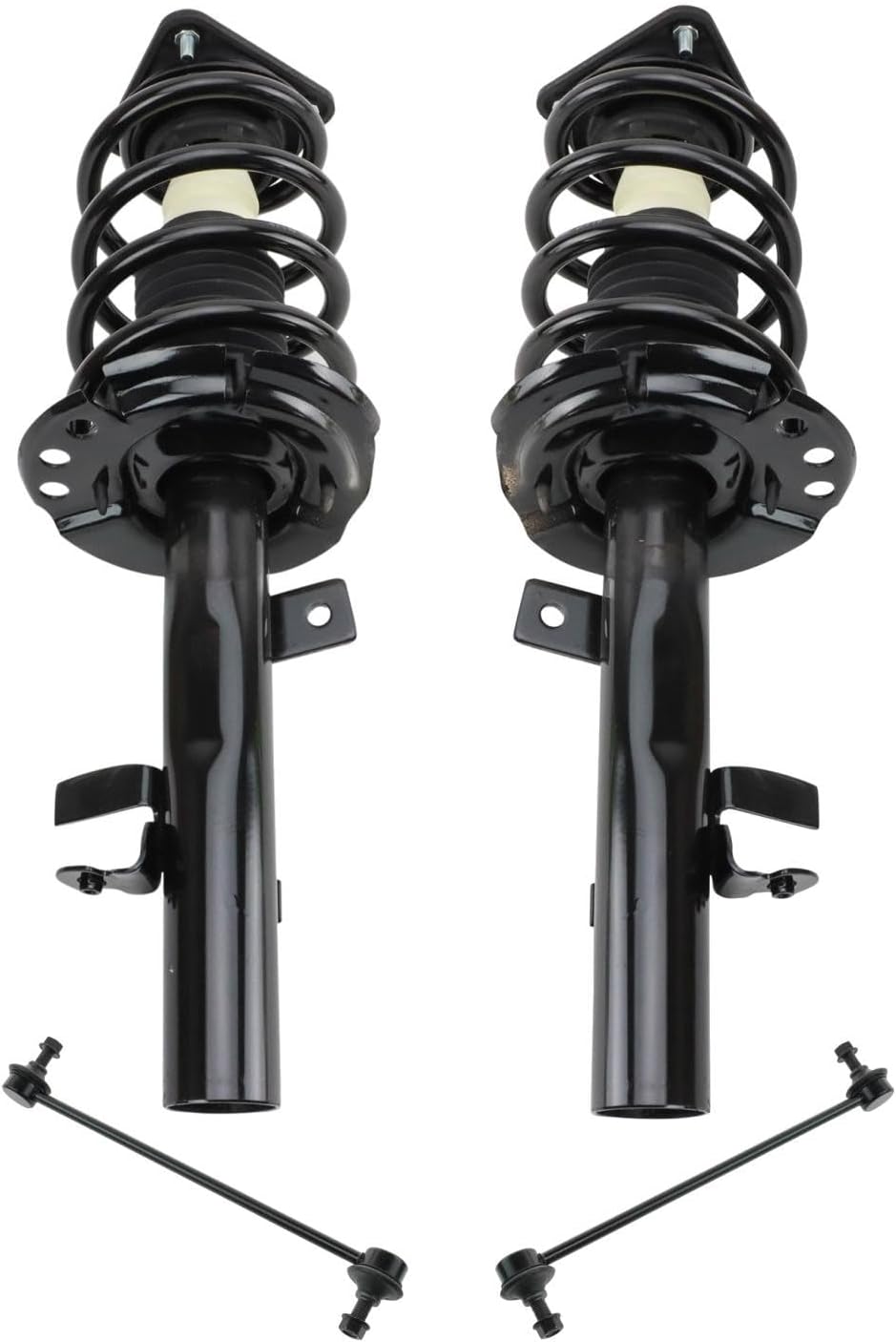 TRQ Front Suspension Kit Complete Strut & Coil Spring Assembly Sway Bar Stabilizer Link Compatible with 2015-2019 Lincoln MKC