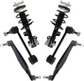 TRQ Front Suspension Kit Complete Strut & Coil Spring Assembly Sway Bar Stabilizer Link Compatible with 2013-2019 Cadillac ATS All Wheel Drive