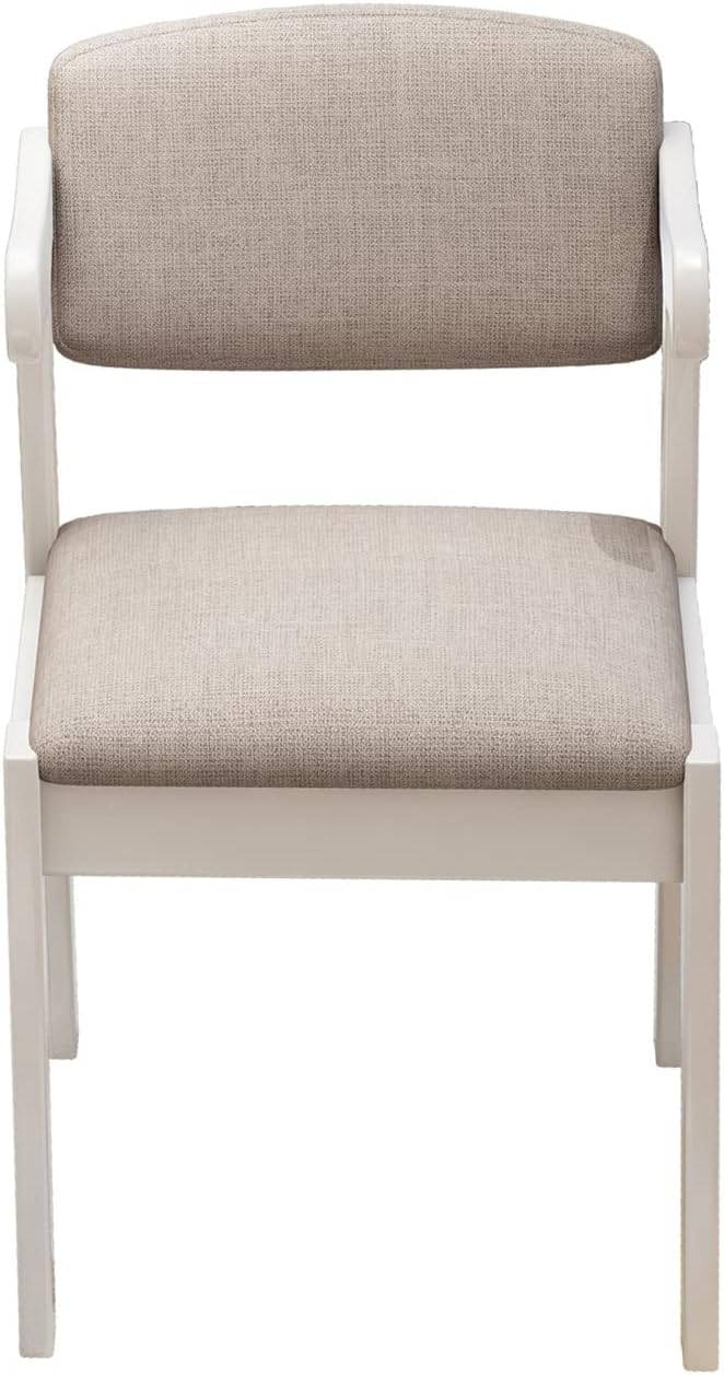 Kids Study Chair Rubber Wood Height Adjustable Dining/Leisure/Office Chair（White）