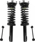 TRQ Front Suspension Kit Shock & Spring Strut Assembly Sway Bar Stabilizer Link Compatible with 2006-2010 Jeep Commander 2005-2010 Grand Cherokee