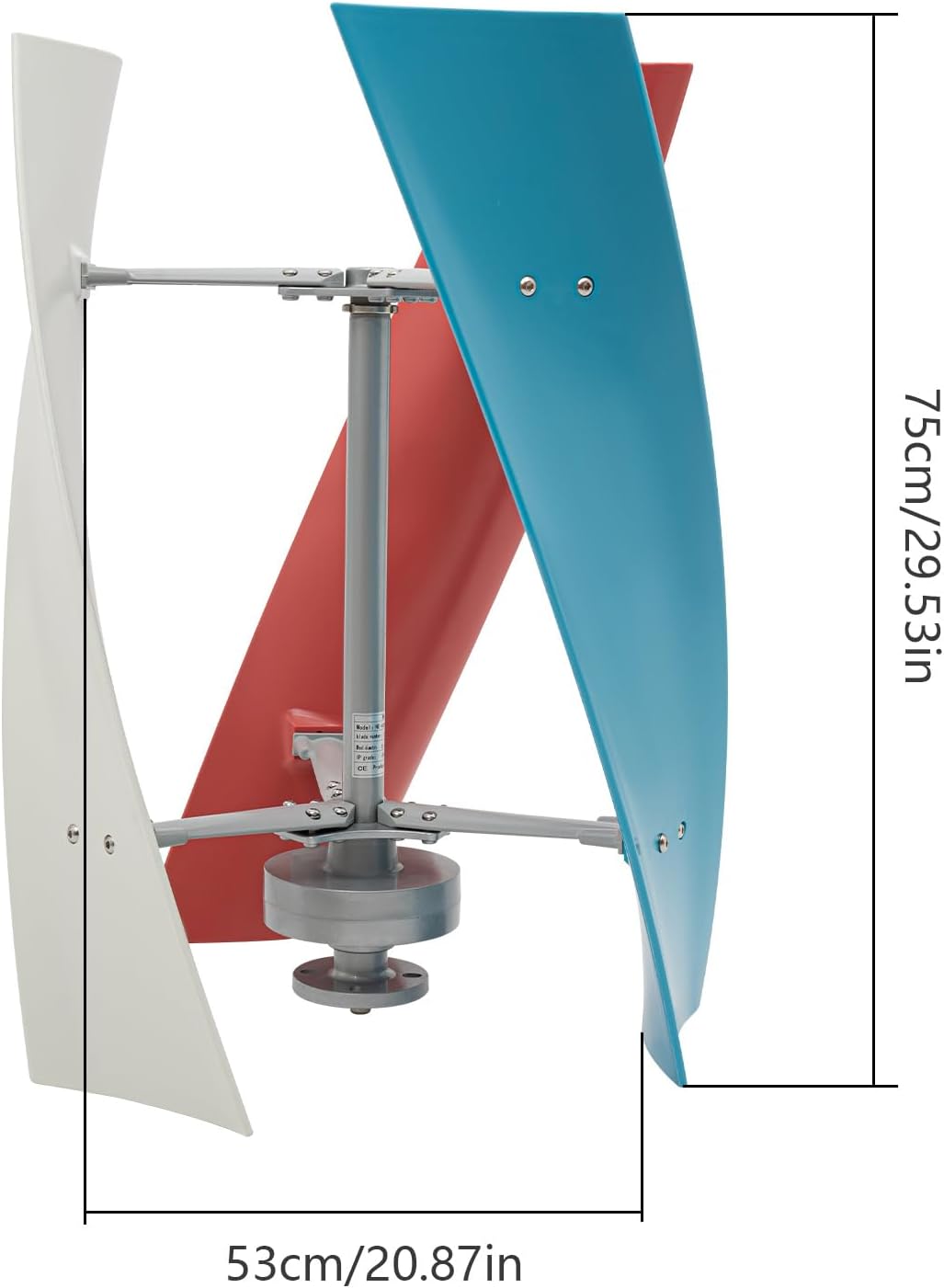 Wind Turbine Generator, 400W DC 12V Wind Generator Kit with 3 Blade Windmill Generator Suit Charge Controller Spiral Vertical Wind Turbine for Marine, RV, Home, Hybrid Solar Wind System