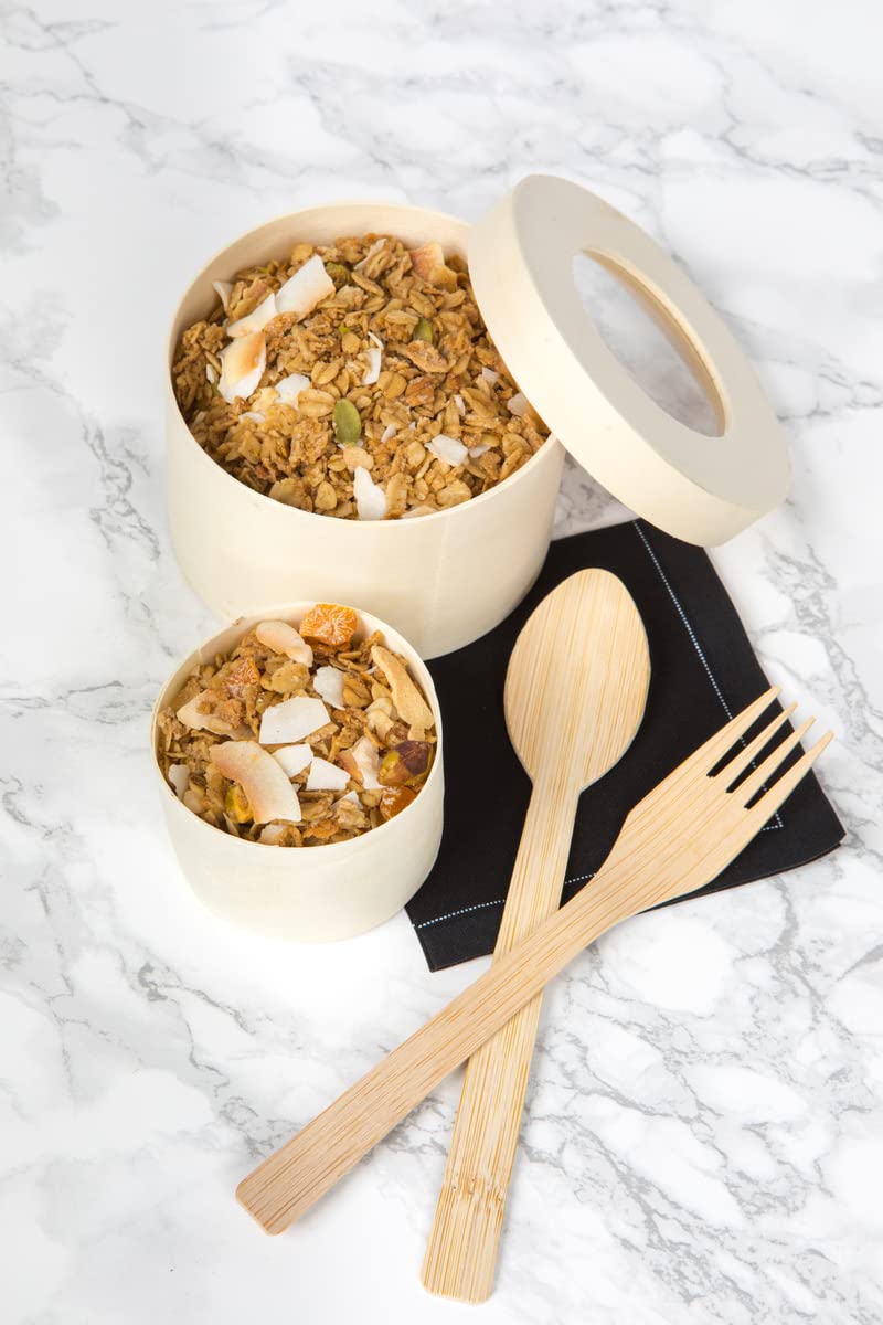 PacknWood - 210CCB11- disposable wooden spoons -wood compostable spoon - cooking wood spoon - wooden spoon for cooking - single wooden spoon- (4.33')- Case of 3000
