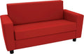 Factory Direct Partners SoftScape Inspired Playtime Classic Reading Sofa, Children's Commercial-Grade Upholstered Furniture for Home, Daycare, Preschool, Library Comfy Modern Design - Red, 14473-RD