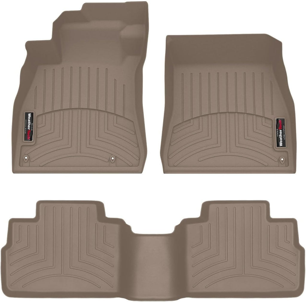 WeatherTech Custom Fit FloorLiners for Nissan Sentra - 1st & 2nd Row (4517101-4516032), Tan