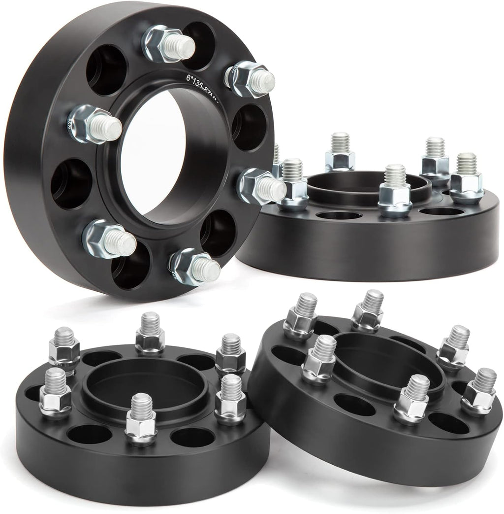 KSP 6x135 Wheel Spacers for f150 2004-2014, 1.5'(38mm) Spacer with Hub Lip Compatible with Ford Expedition 2003-2014, Forged Spacer with M14X2 Thread 87.1mm Center Bore fit Navigator Mark LT 2005-14