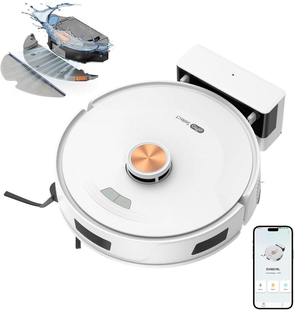 Robot Vacuum and Mop with Smart Mechanical Arm, 10000Pa Robotic Vacuum, 150 Mins Runtime, APP/Alexa, Multi-Floor Mapping, Self-Charging for Pet Hair, Carpet and Hard Floor