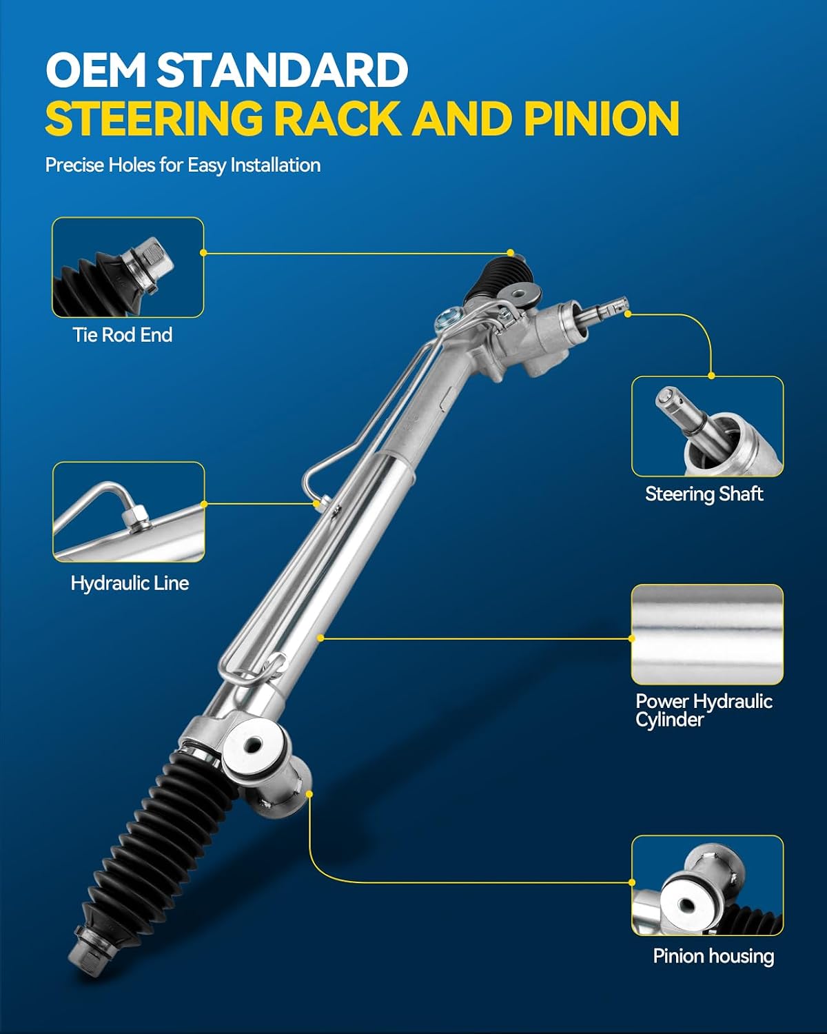 PHILTOP 22-1014 Rack and Pinion Steering Assembly For Envoy/Trailblazer 2002-2009, Trailblazer EXT/Envoy XL 2002-2006, Rainier 2004-2007, Envoy XUV 2004-2005, Bravada 2002-2004, Ascender 2003-2008