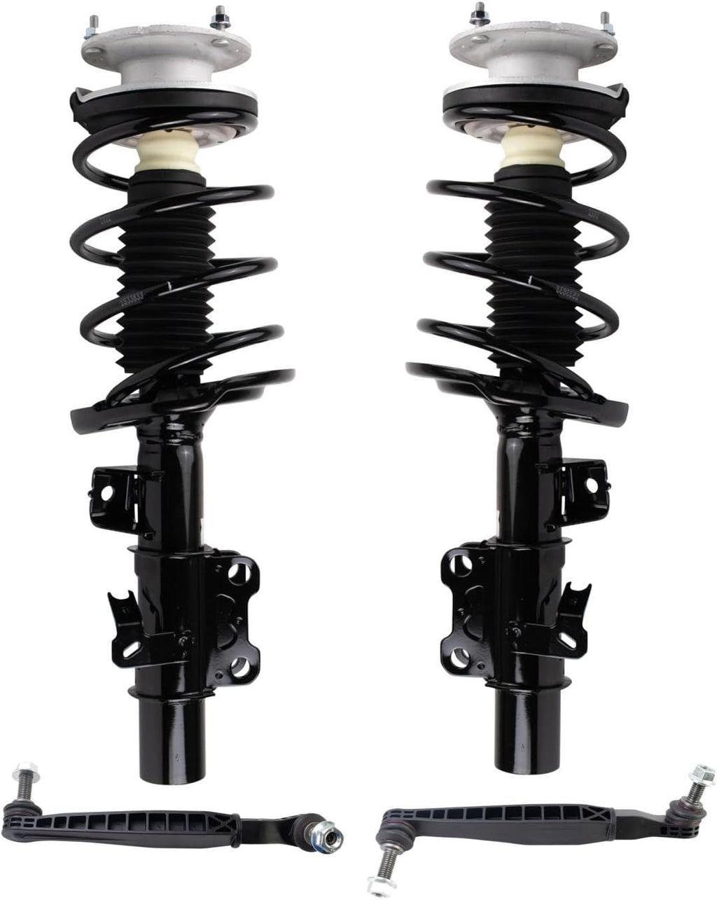 TRQ Front Suspension Kit Complete Strut & Coil Spring Assembly Sway Bar Stabilizer Link Compatible with 2013-2019 Cadillac ATS