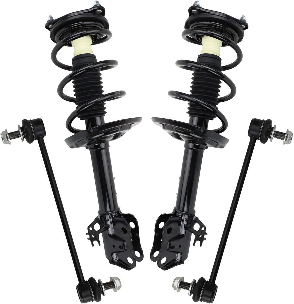 TRQ Front Suspension Kit Complete Strut & Coil Spring Assembly Sway Bar Stabilizer Link Compatible with 2020-2022 Toyota Highlander