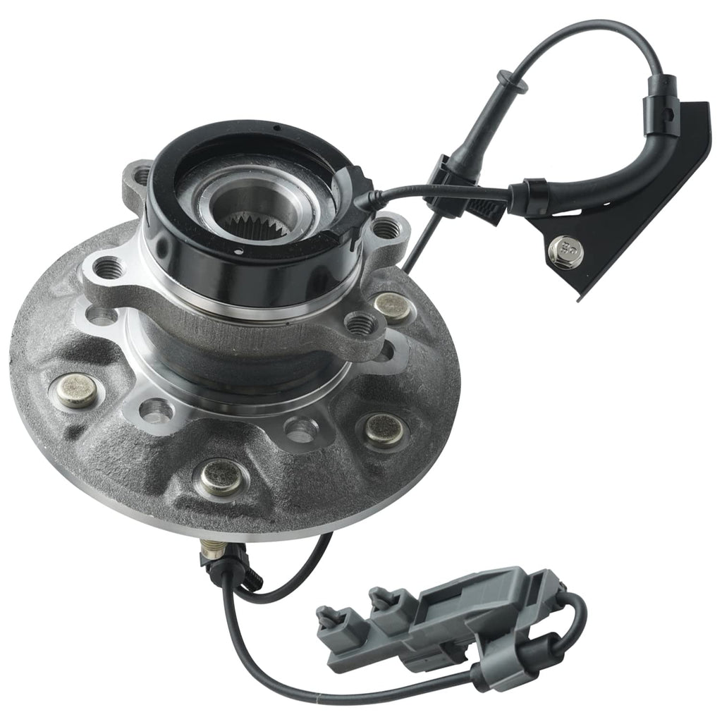 Detroit Axle - 4WD Front Wheel Bearing and Hubs Assembly for Chevy Colorado, GMC Canyon 2004-2008, Isuzu i-350 2006, i-370 2007-2008, 6 Lug w/ABS