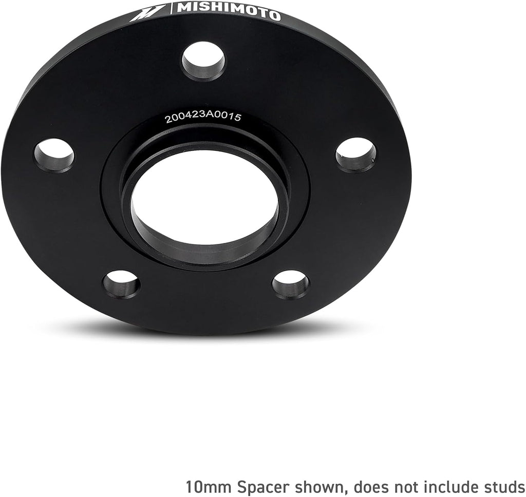Mishimoto Wheel Spacers 5x120, 64.1mm Center Bore, M14 X 1.5, 10mm Thick, Black