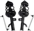 TRQ Front Suspension Kit Complete Strut & Coil Spring Assembly Sway Bar Stabilizer Link Compatible with 2019-2022 Toyota Avalon XLE 2018-2024 Camry SE XSE
