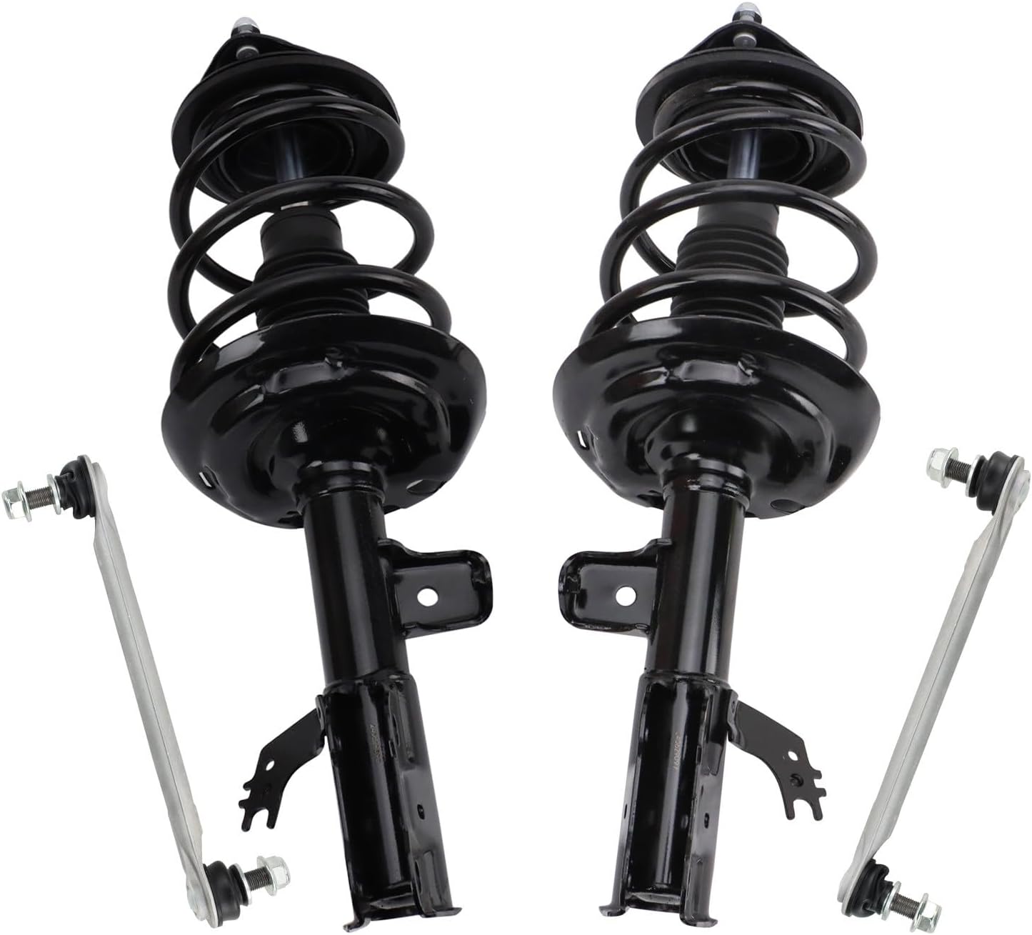 TRQ Front Suspension Kit Complete Strut & Coil Spring Assembly Sway Bar Stabilizer Link Compatible with 2019-2022 Toyota Avalon XLE 2018-2024 Camry SE XSE