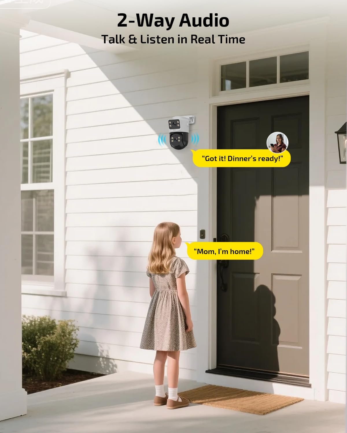 《4K Ultra HD & Auto Tracking》 Wired Security Camera System, Outdoor POE PTZ Video Surveillance Cameras Systems, Surveillance DVR Kits