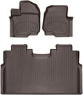 WeatherTech FloorLiner HP Custom Fit Floor Mats for Ford F-150, F-150 Raptor - 1st & 2nd Row (47697-1-2IM), Cocoa
