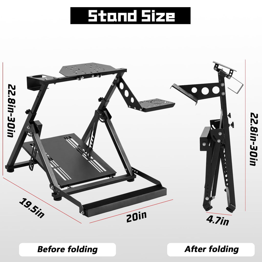 Dardoo X Frame Racing Wheel Stand Foldable Fit for Logitech G25 G27 G29 G920, for Thrustmaster T300RS GT Adjustable Racing Simulator Steering, NOT Included Wheel Pedal Handbrake and Shifter