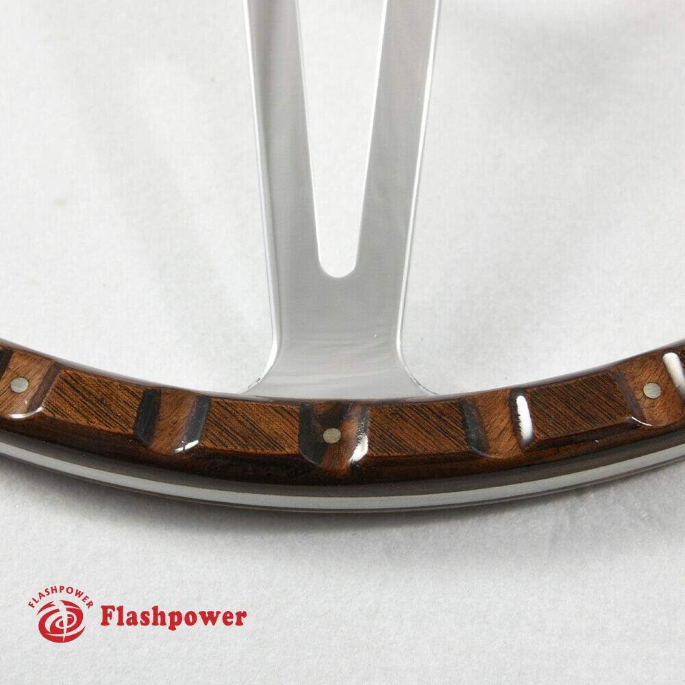 13' Classic Riveted wood grain steering wheel Restoration compatible with MGB Midget Derrington