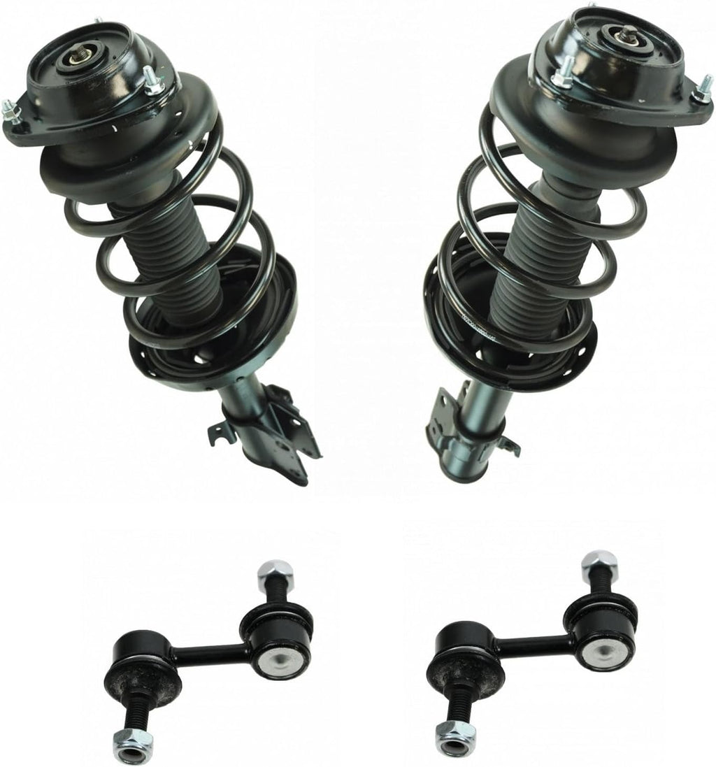 TRQ Front Suspension Kit Complete Strut & Coil Spring Assembly Sway Bar Stabilizer Link Compatible with 2004-2005 Subaru Forester