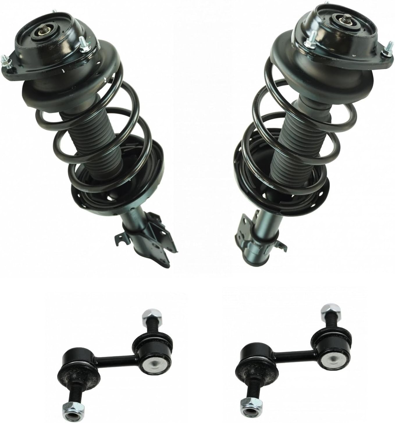 TRQ Front Suspension Kit Complete Strut & Coil Spring Assembly Sway Bar Stabilizer Link Compatible with 2004-2005 Subaru Forester