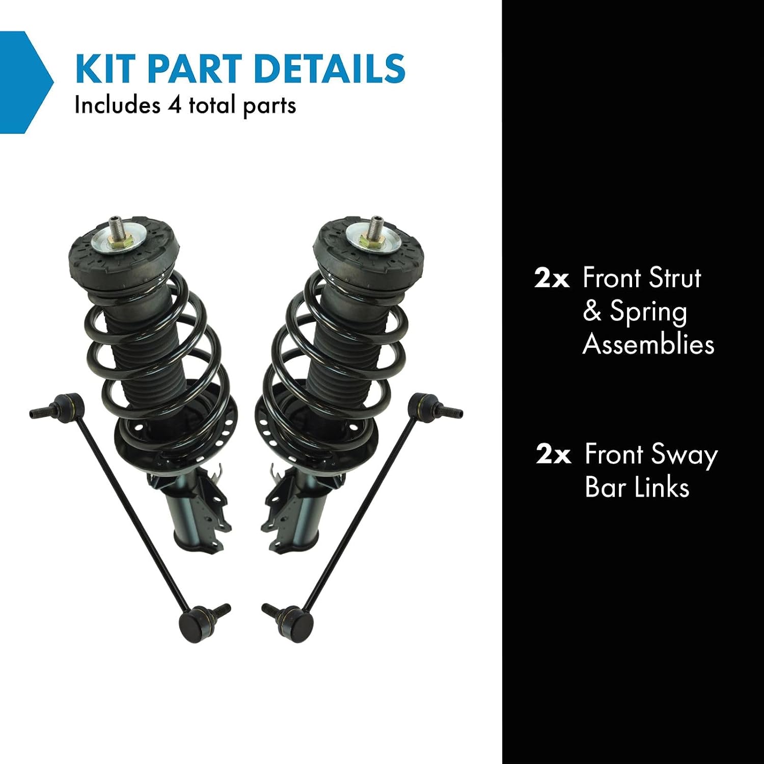 TRQ Front Suspension Kit Compatible with 2011-2012 Buick Regal