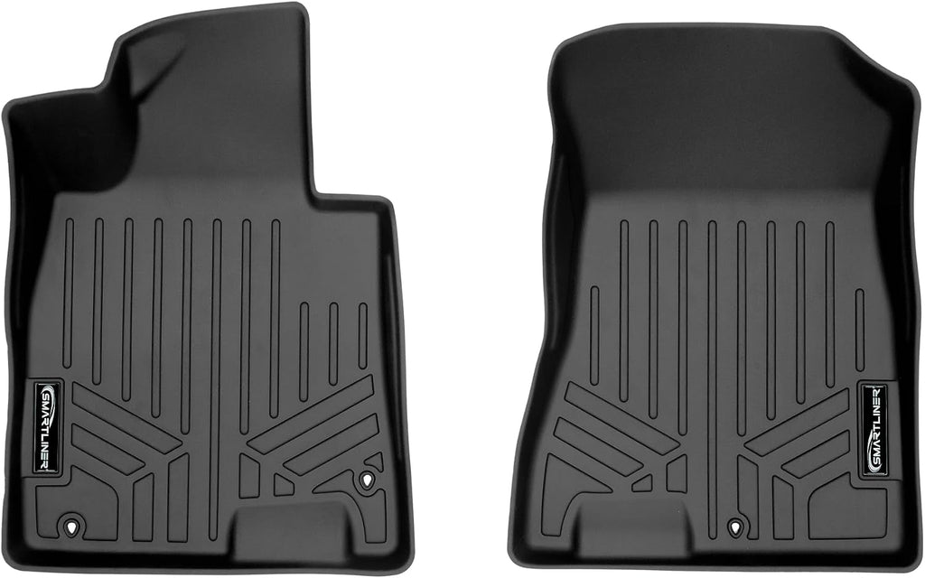 SMARTLINER Custom Fit All Weather 2 Row Black Floor Mat Liners Compatible with 2024-2025 Hyundai Sonata