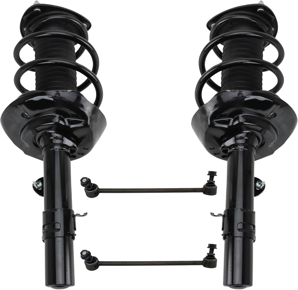 TRQ Front Suspension Kit Complete Strut & Coil Spring Assembly Sway Bar Stabilizer Link Compatible with 2015-2018 Acura TLX