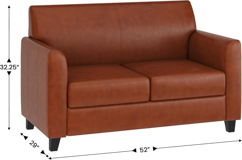 Flash Furniture HERCULES Diplomat Series Cognac LeatherSoft Loveseat