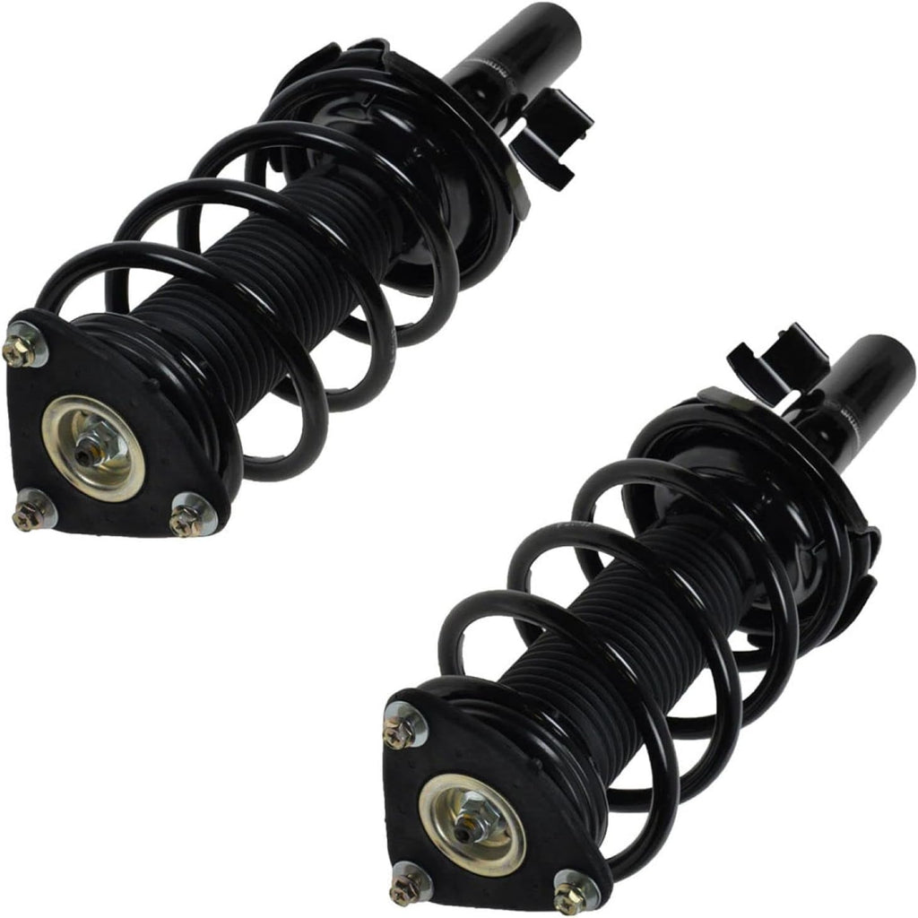 TRQ Front Suspension Kit Complete Strut & Coil Spring Assembly Sway Bar Stabilizer Link Compatible with 2004-2009 Mazda 3 2006-2010 5