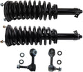 TRQ Front Suspension Kit Shock & Spring Strut Assembly Sway Bar Stabilizer Link Compatible with 2009-2017 Lexus LS460 2008-2016 LS600h