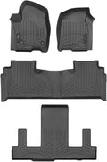 WeatherTech Custom Fit FloorLiners for Cadillac Escalade-V, Tahoe, Escalade - Full Set (441632-1-2-3), Black