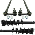 TRQ Front Suspension Kit Shock & Spring Strut Assembly Sway Bar Stabilizer Link Compatible with 2008-2012 INFINITI EX35 2013 EX37 2014-2017 QX50