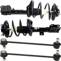 TRQ Front Suspension Kit Complete Strut & Coil Spring Assembly Sway Bar Stabilizer Link Compatible with 2011-2019 Mitsubishi Outlander Sport