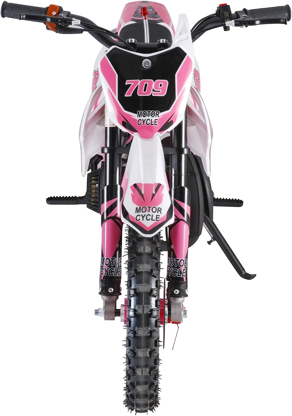 49cc 2-Stroke Kids Dirt Bike, Gas Power Motocross, Off Road Mini Motorcycle, Pocket Motorbike with Front Rear Disc Brakes, Racing Max Speed 30KM/H (Red)