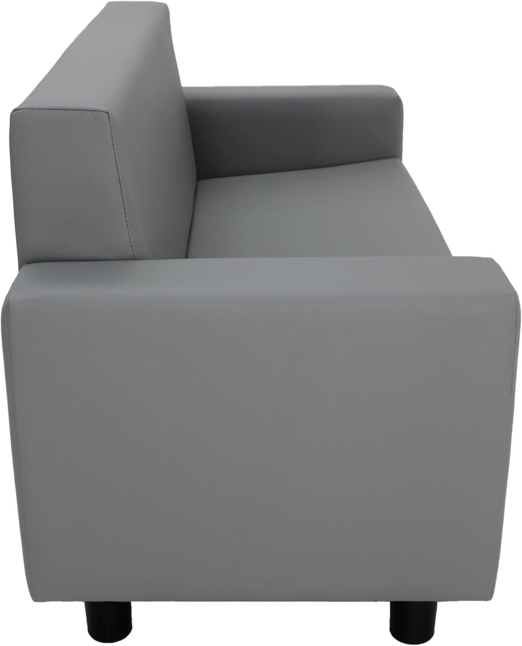 Factory Direct Partners SoftScape Inspired Playtime Classic Reading Sofa, Children's Commercial-Grade Upholstered Furniture for Home, Daycare, Preschool, Library Comfy Modern Design - Grey, 14473-GY