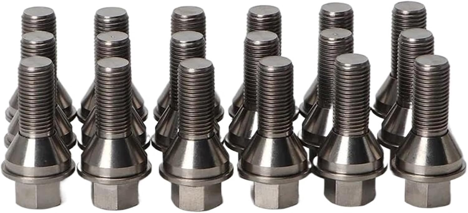 Wheel Stud for Maserati Car Wheel Bolts Nuts Studs 20 Pcs Wheel Bolts M14x1.5 28mm Wheel Cover Hub Nut Bolt Covers