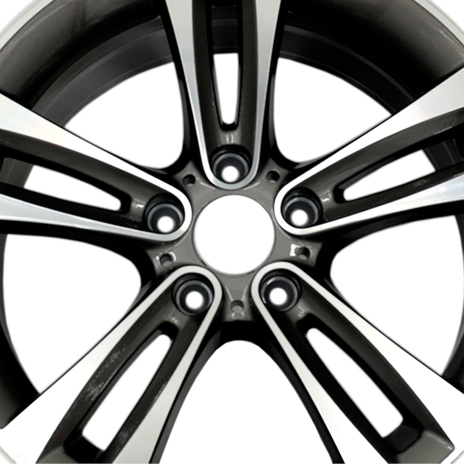 New Single 18' 18x8 Inch Wheel for 2012–2020 BMW 3 Series, 4 Series | OEM Design Replacement Rim | Machined Grey | Direct Fit - OE Stock Specs | 71540 71540B