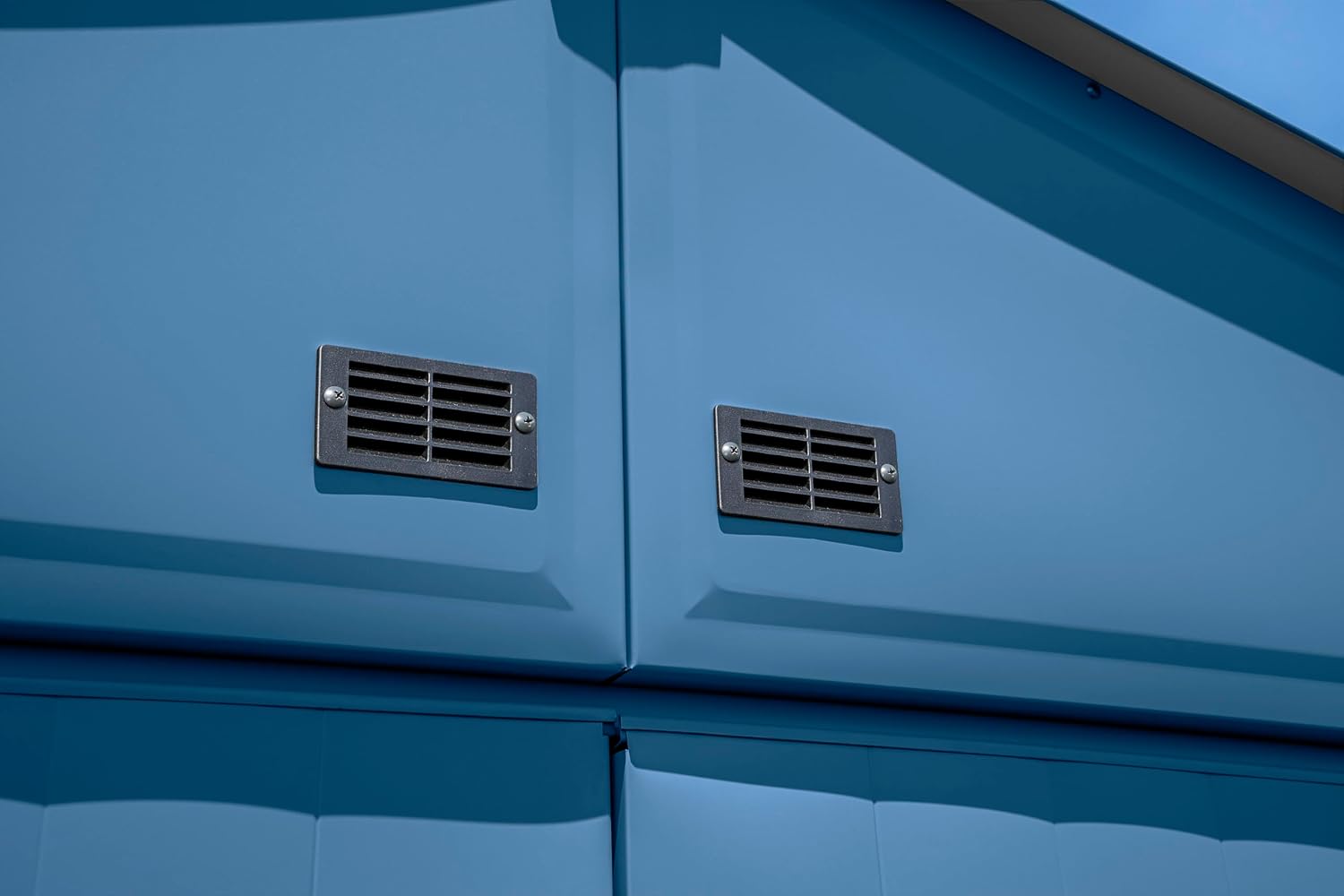 Arrow Select 10' x 8' Outdoor Lockable Steel Storage Shed Building, Blue Grey