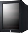 Summit Appliance LX114LPT1 BeautiFridge Compact Cosmetics Cooler, 0.85 cu.ft Capacity, 14' Wide, Automatic Defrost, LED lighting, Factory Installed Lock, Adjustable Shelves In A Matte Blush Finish