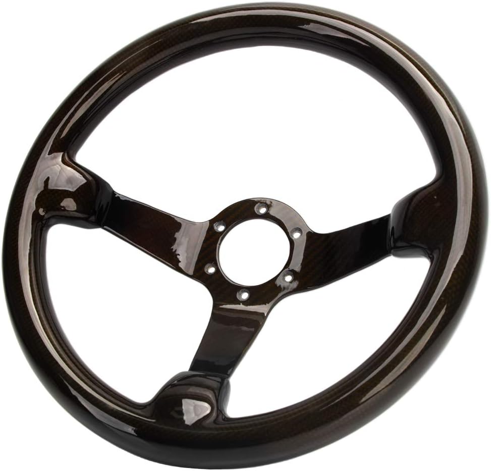Carbon Fiber Racing Quick Release Steering Wheel 14'' inch 350mm Diameter 6 Bolts