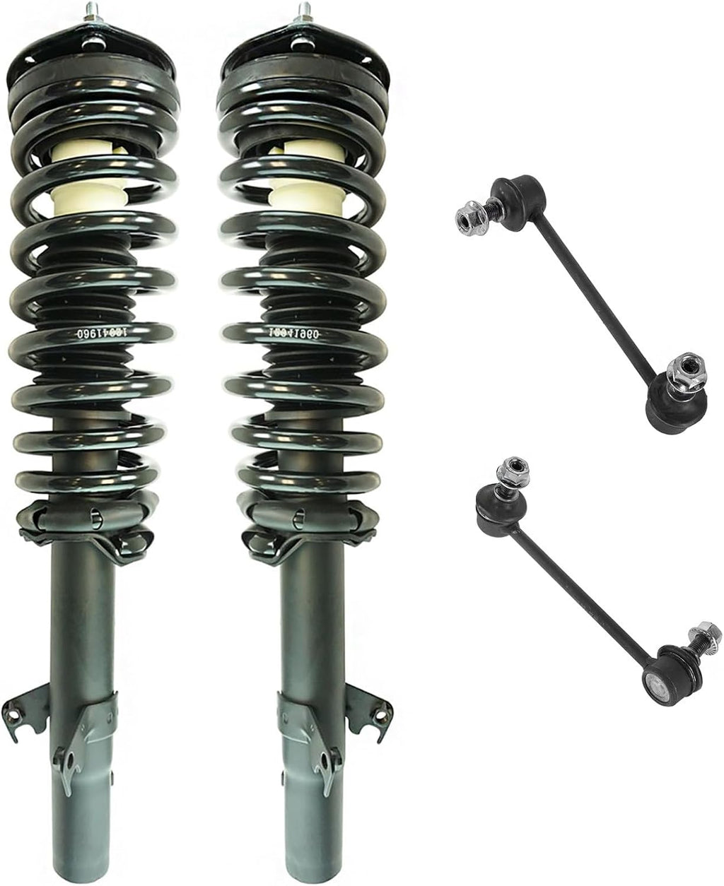 TRQ Front Suspension Kit Shock & Spring Strut Assembly Sway Bar Stabilizer Link Compatible with 2006-2009 Ford Fusion 2007-2009 Lincoln MKZ 2006 Zephyr Mercury Milan