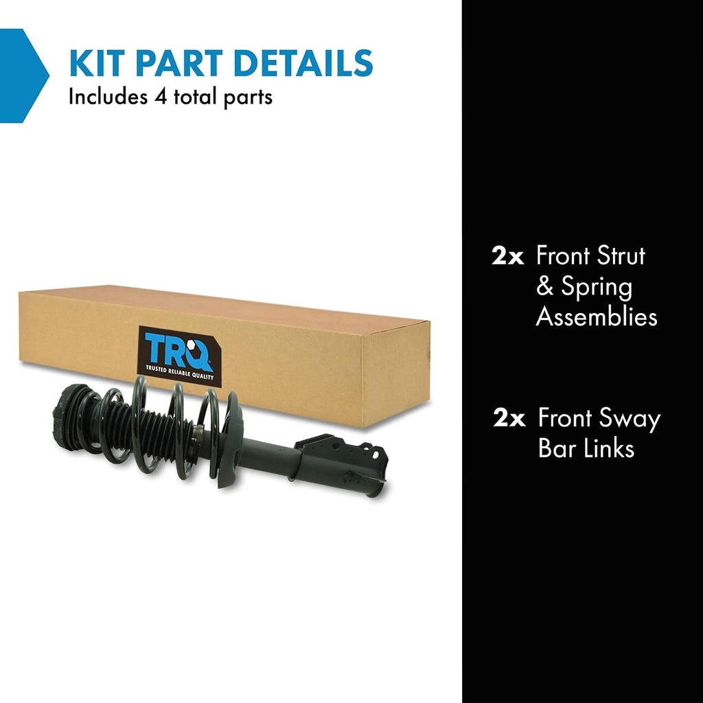 TRQ Front Suspension Kit Complete Strut & Coil Spring Assembly Sway Bar Stabilizer Link Compatible with 2012-2016 Buick LaCrosse